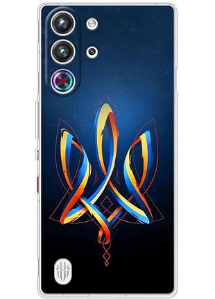 Чехол силиконовый с картинкой на zte nubia redmagic 10 pro (патриотический, герб украины)