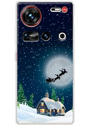 Чохол силіконовий з картинкою на zte nubia z70 ultra (новорічний)