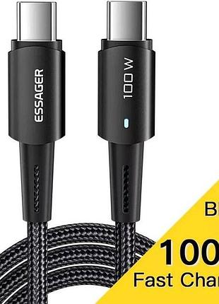 Кабель essager sunset 100w usb charging&data cable type-c to type-c