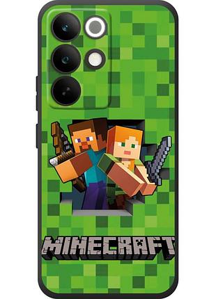 Чехол силиконовый с картинкой на realme c85 pro (майнкрафт, minecraft)