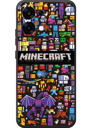 Чехол силиконовый с картинкой на oppo a6 pro (майнкрафт, minecraft)