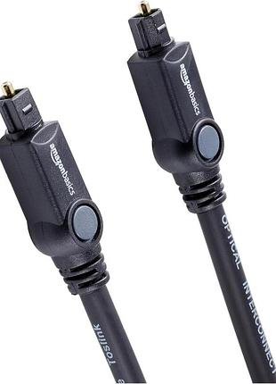 Amazon basics toslink черный оптический цифровой аудиокабель 1 м для телевизора