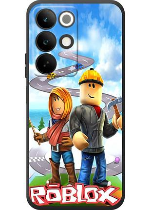 Чехол силиконовый с картинкой на realme c85 (роблокс, roblox)