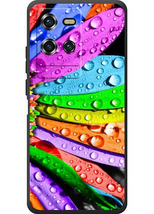 Чехол силиконовый с картинкой на oukitel wp50 (цветные листья)
