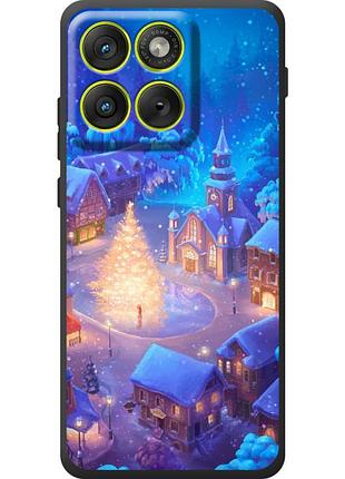 Чехол силиконовый с картинкой на motorola edge 70 (новогодний)