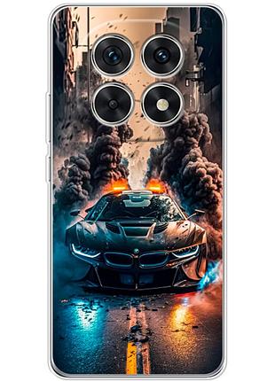 Чехол силиконовый с картинкой на xiaomi redmi note 15 5g (машина bmw i8)