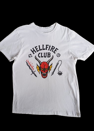 Футболка мерч диявол hellfire, довжина 67 см.