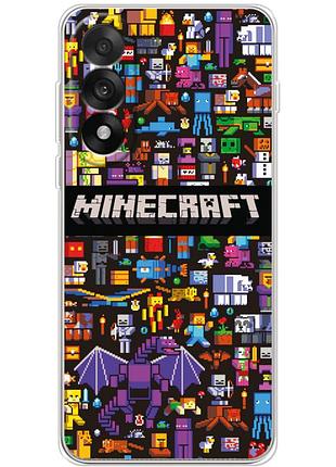 Чехол силиконовый с картинкой на oneplus nord 5 (майнкрафт, minecraft)