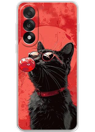 Чехол силиконовый с картинкой на oneplus nord 5 (стильный котик)
