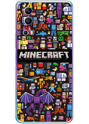 Чохол силіконовий з картинкою на vivo y72 5g (майнкрафт, minecraft)