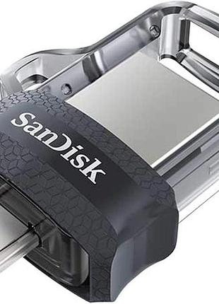 Sandisk ultra 128 гб двойной usb-накопитель usb m3.0 до 150 мб/с