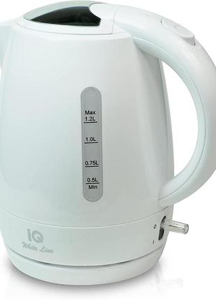 Электрический чайник iq smart — чайник 1,2 л, 2000 вт со съемной фильтрующей сеткой — быстрый и легкий нагрев