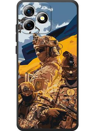 Чехол силиконовый с картинкой на oukitel c53 (патриотический, воины всу)