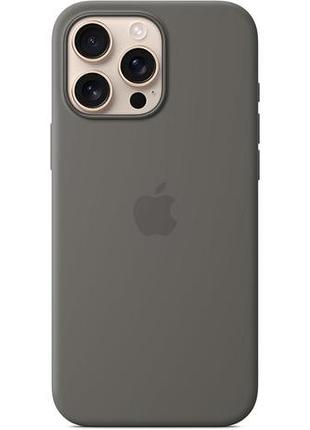 Силиконовый чехол magsafe для apple iphone 16 pro max, цвет «серый камень»