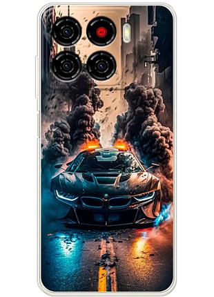 Чохол силіконовий з картинкою на zte blade a56 (машина bmw i8)