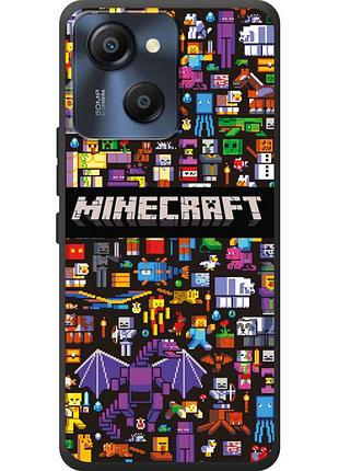 Чехол силиконовый с картинкой на blackview oscal modern 8 (майнкрафт, minecraft)