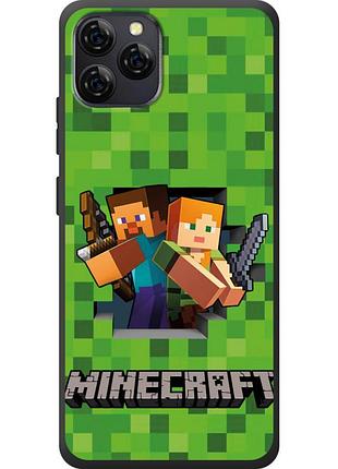 Чохол силіконовий з картинкою на blackview a95 (майнкрафт, minecraft)