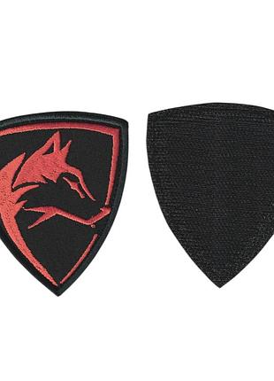 Шеврон военный / армейский, лисица , на липучке, на черном, всу 7,5 см *8 см