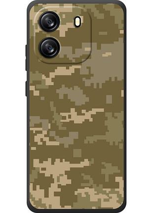 Чехол силиконовый с картинкой на blackview wave 6c (патриотический, камуфляж пиксель)