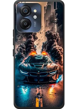 Чехол силиконовый с картинкой на blackview color 8 (машина bmw i8)