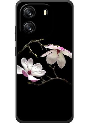 Чехол силиконовый с картинкой на blackview oscal flat 1c (цветок, монголия)