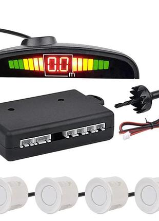 Парктронік (паркувальний радар) parking assistant sensor, 4 белые датчики