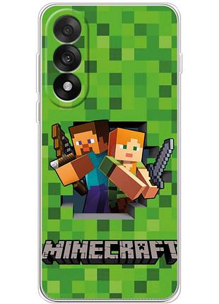 Чехол силиконовый с картинкой на oneplus ace 5 ultra (майнкрафт, minecraft)