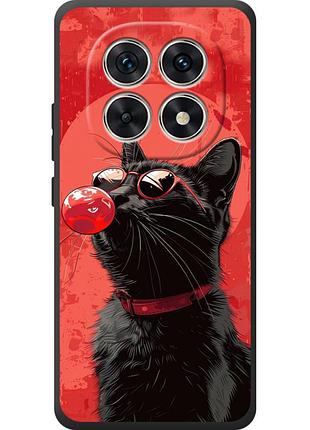 Чехол силиконовый с картинкой на xiaomi poco m8 (стильный котик)