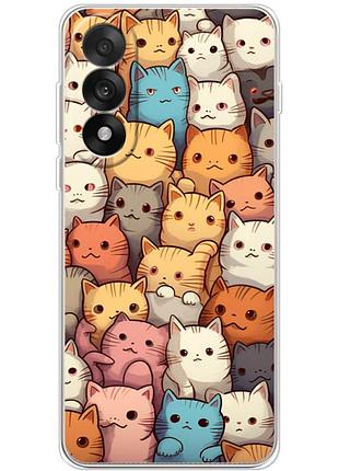 Чехол силиконовый с картинкой на oneplus nord 5 (котики)