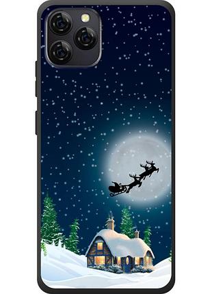 Чохол силіконовий з картинкою на blackview a95 (новорічний)