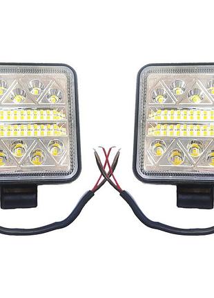 Комплект якісних led фар з вбудованою мигалкою, фари з переключенням на стробоскоп. 24+10 діодів!72w