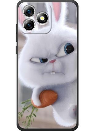 Чехол силиконовый с картинкой на oukitel c53 (кролик снежок)