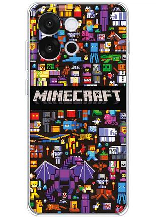 Чохол силіконовий з картинкою на oneplus 13 t (майнкрафт, minecraft)