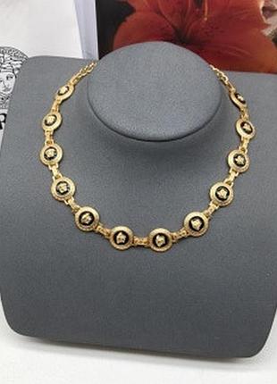 Колье версаче medusa circles люкс качество