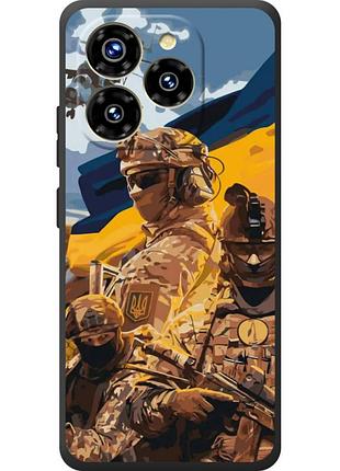 Чехол силиконовый с картинкой на oukitel c50 (патриотический, воины всу)