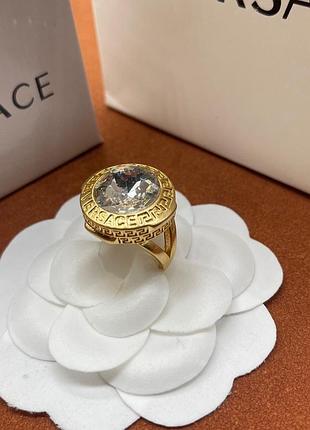 Кільце версаче crystal medusa ring люкс якість