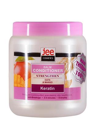 Бальзам-кондиціонер для волосся jee cosmetics зміцнюючий (овес і манго), 1000 мл