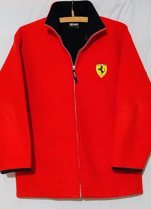 Кофта ferarri xl флис красная на замке теплая брендовая оригинал