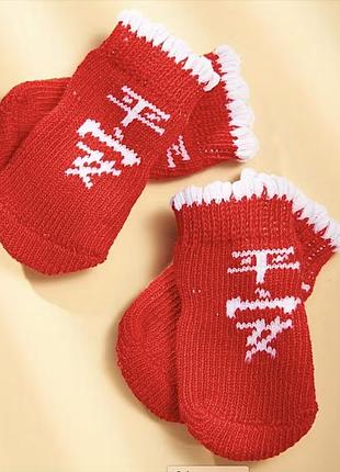 Носки красные 4 шт dog socks