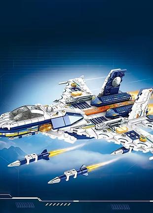 Конструктор винищувач 25 см steel guardian військовий літак 392 дет військова техніка - авіація