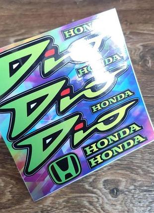 Салатовый с желтым наклейки на мотоцикл мопед скутер honda dio хонда дио af62 аф62 62 аф af62