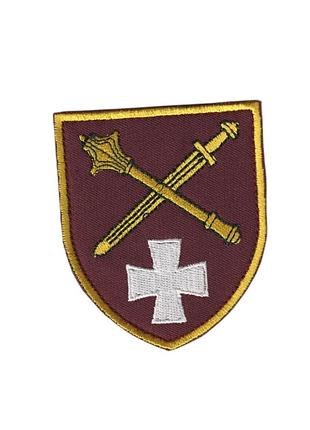 Шеврон військовий / армійський, ок захід , на липучці, на бордовому, зсу. 8 см * 7 см