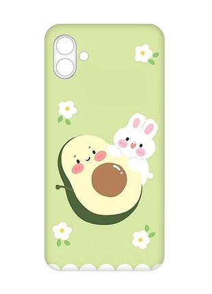 Чехол на samsung galaxy a07 (a075) авокадо и зайчонок (принт 311)