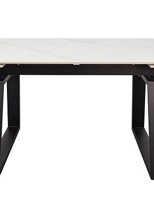 Стіл bernard ceramic 140(200)*90 білий мат/чорний