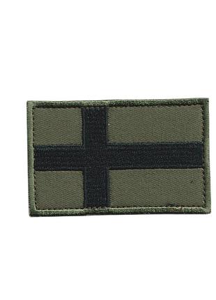 Шеврон зсу, військовий / армійський, фінляндія прапор, на липучці, 5 см * 8 см