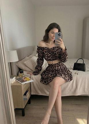 Леопардовый женский костюм ✨