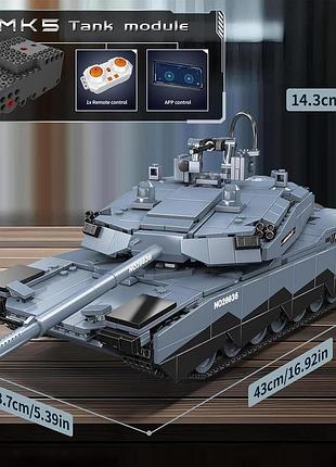 Конструктор танк абрамс abrams x mould king technik 20036 для взрослых и детей 1192 дет cовместимый с lego лего техник военная 5