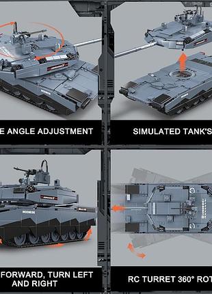 Конструктор танк абрамс abrams x mould king technik 20036 для взрослых и детей 1192 дет cовместимый с lego лего техник военная 6