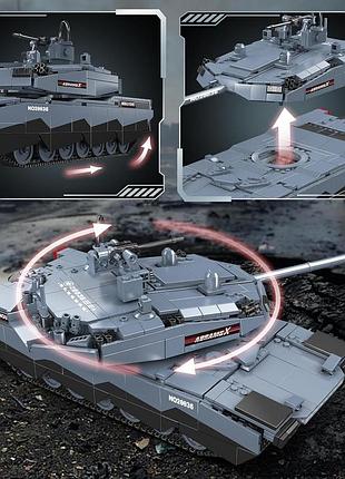 Конструктор танк абрамс abrams x mould king technik 20036 для взрослых и детей 1192 дет cовместимый с lego лего техник военная 7
