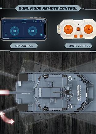 Конструктор танк абрамс abrams x mould king technik 20036 для взрослых и детей 1192 дет cовместимый с lego лего техник военная 9